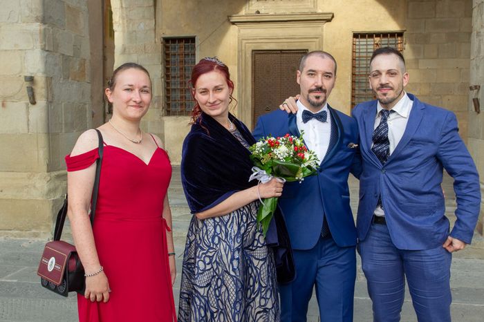 Foto di gruppo con i testimoni, ma quant'è bella mia sorella?! ^^