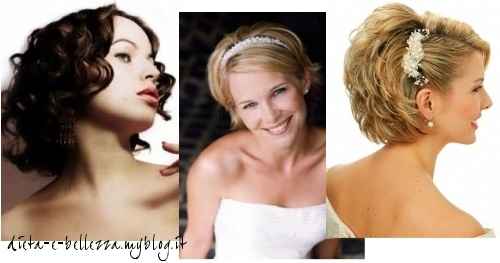 sposa capelli corti