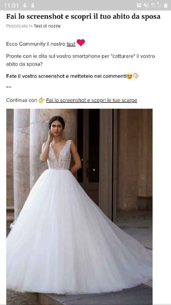 Fai lo screenshot e scopri il tuo abito da sposa - 1