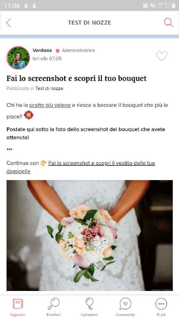 Fai lo screenshot e scopri il tuo bouquet - 1