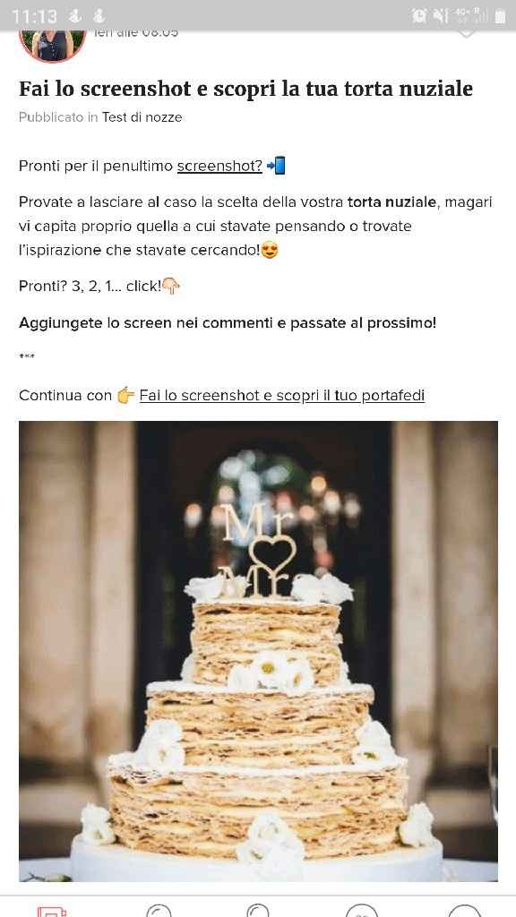 Fai lo screenshot e scopri la tua torta nuziale - 1