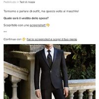 Fai lo screenshot e scopri il vestito dello sposo - 1