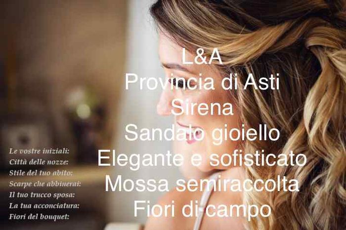 Condividi il tuo identikit sposa 8