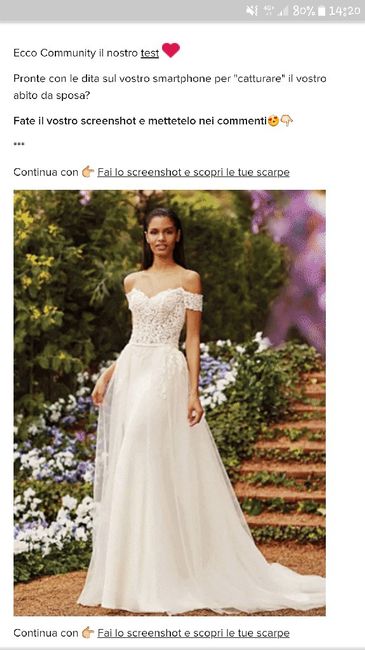 Fai lo screenshot e scopri il tuo abito da sposa - 1