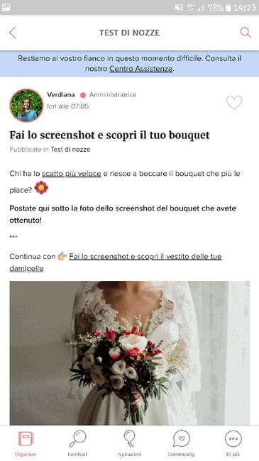 Fai lo screenshot e scopri il tuo bouquet 30