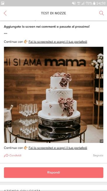 Fai lo screenshot e scopri la tua torta nuziale - 1