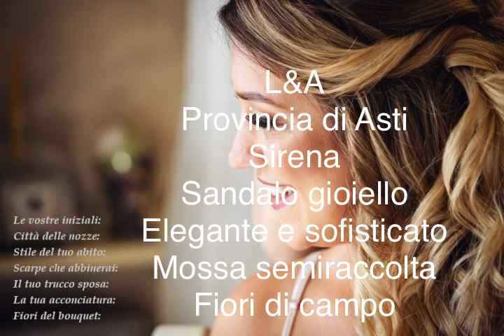 Condividi il tuo identikit sposa - 1