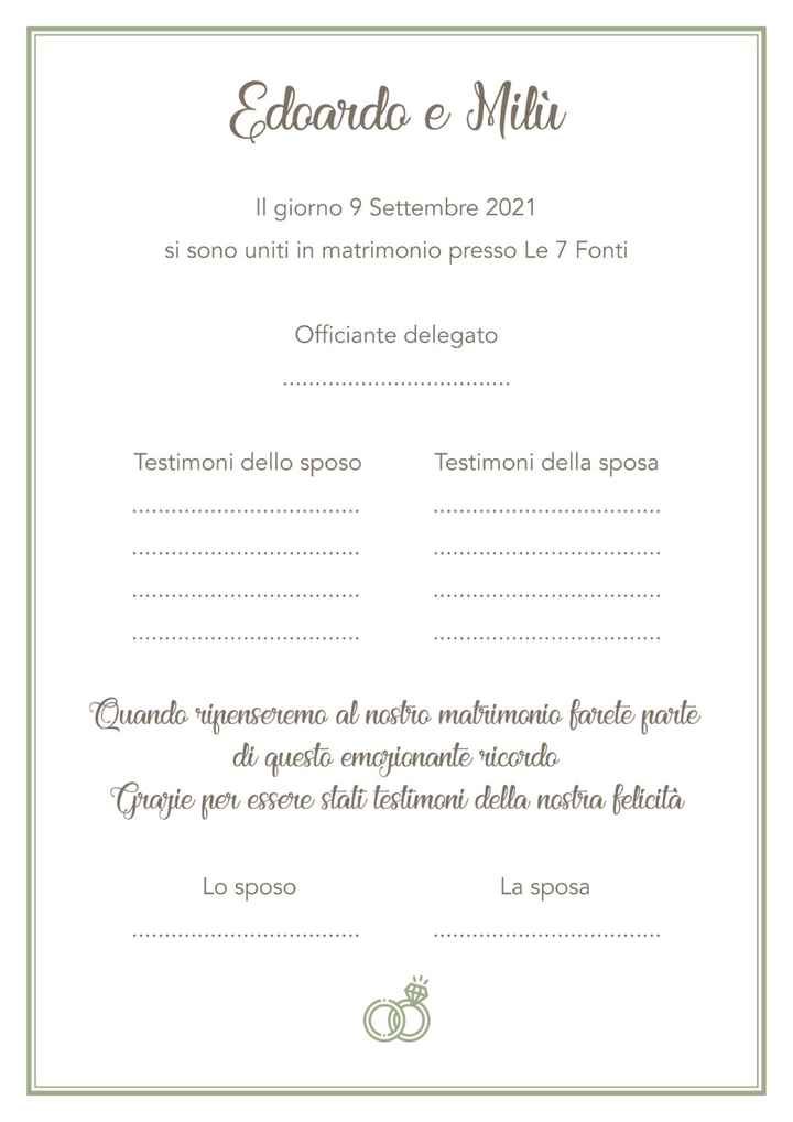 Certificato di matrimonio rito simbolico - 1