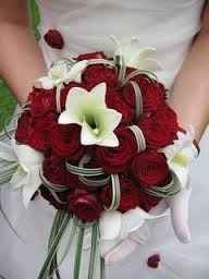 bouquet bianco e rosso