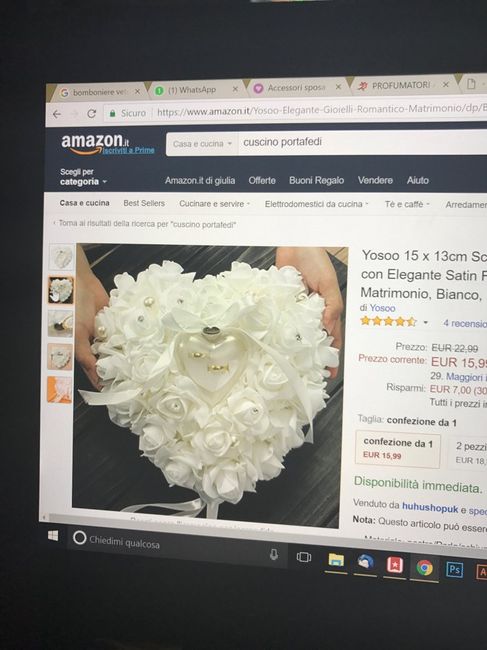 Quanto misurano i cuscini portafedi? - 1