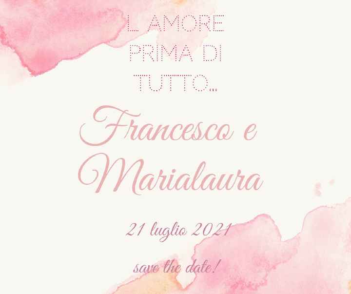 Save the date ❤️ Matrimonio Rinviato - 1