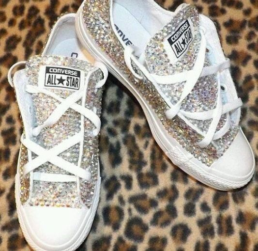 converse basse con brillantini