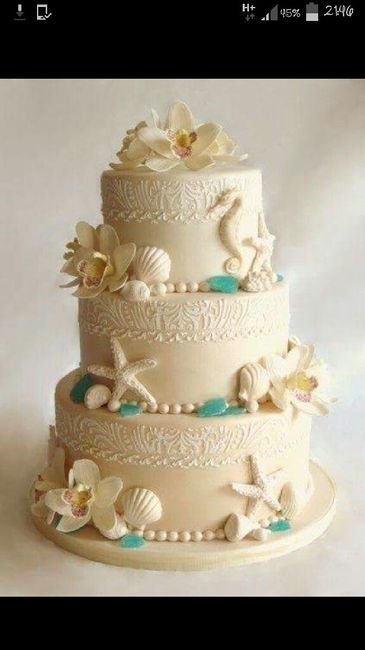 Torta nuziale tema mare - 1