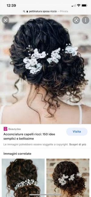 Acconciatura per spose riccie 1