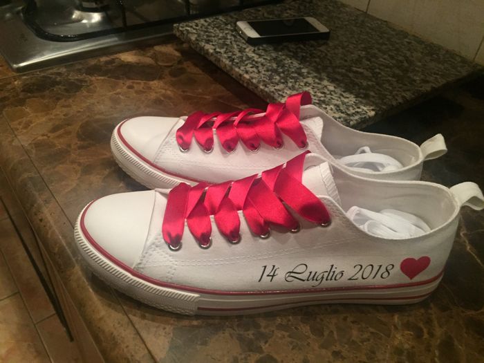 converse personalizzate rosso passione