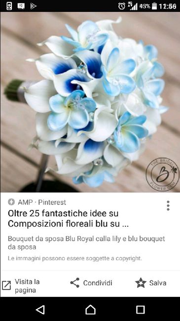 Bouquet sposa bianco-blu 1