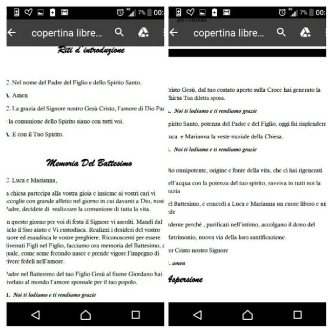 Domanda su libretto messa - 1