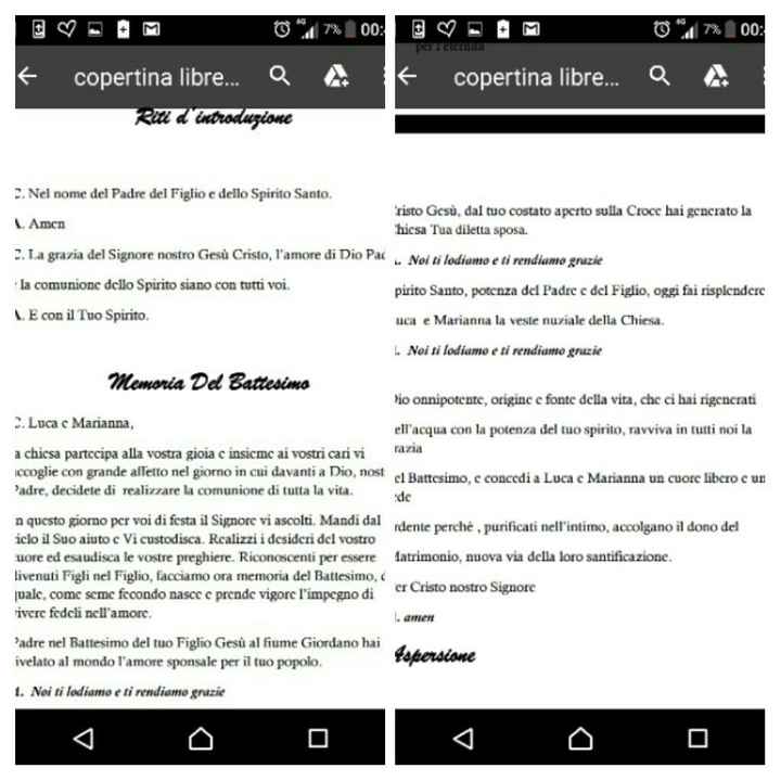 Domanda su libretto messa - 1