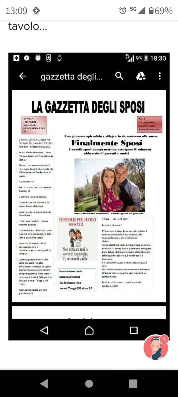 Gazzetta degli sposi caricato file - 1
