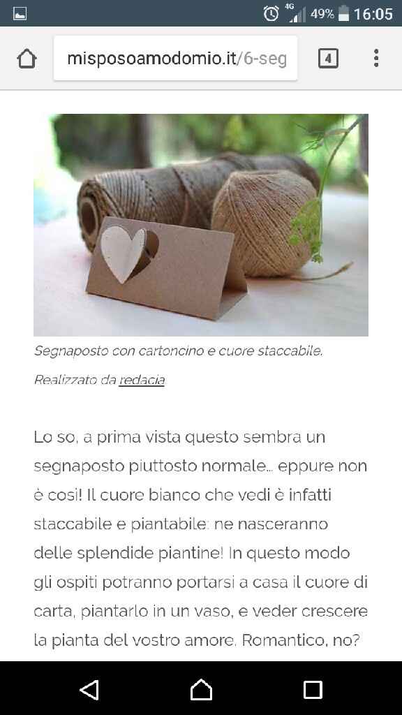  Datemi idee segnaposto fai da te vi pregoooo - 1