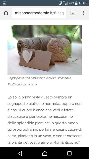  Datemi idee segnaposto fai da te vi pregoooo - 1