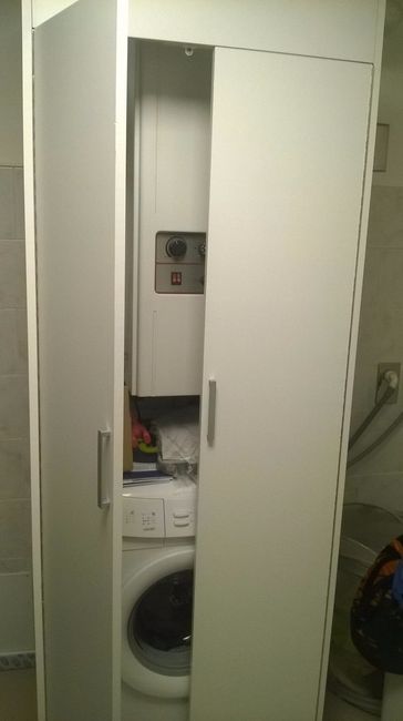 mobiletto in cucina per nascondere lavatrice e caldaia! 