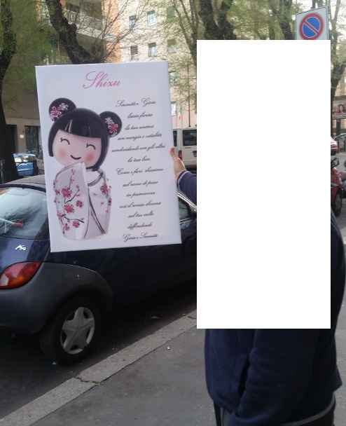 Spiegazione bomboniera da mettere su cavalletto