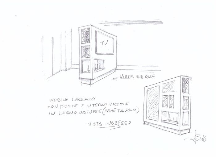 Parete del camino (ingresso)