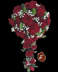 Bouquet a cascata rose rosse