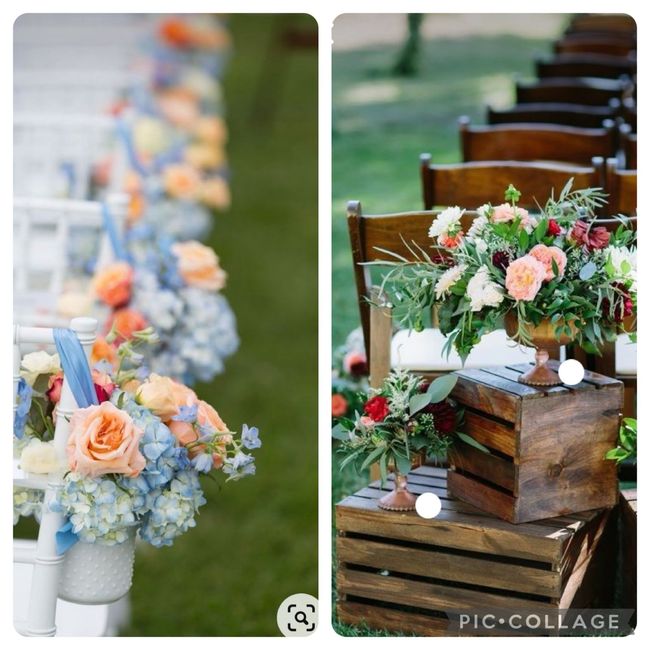 Composizione e vaso entrata cerimonia su prato 1