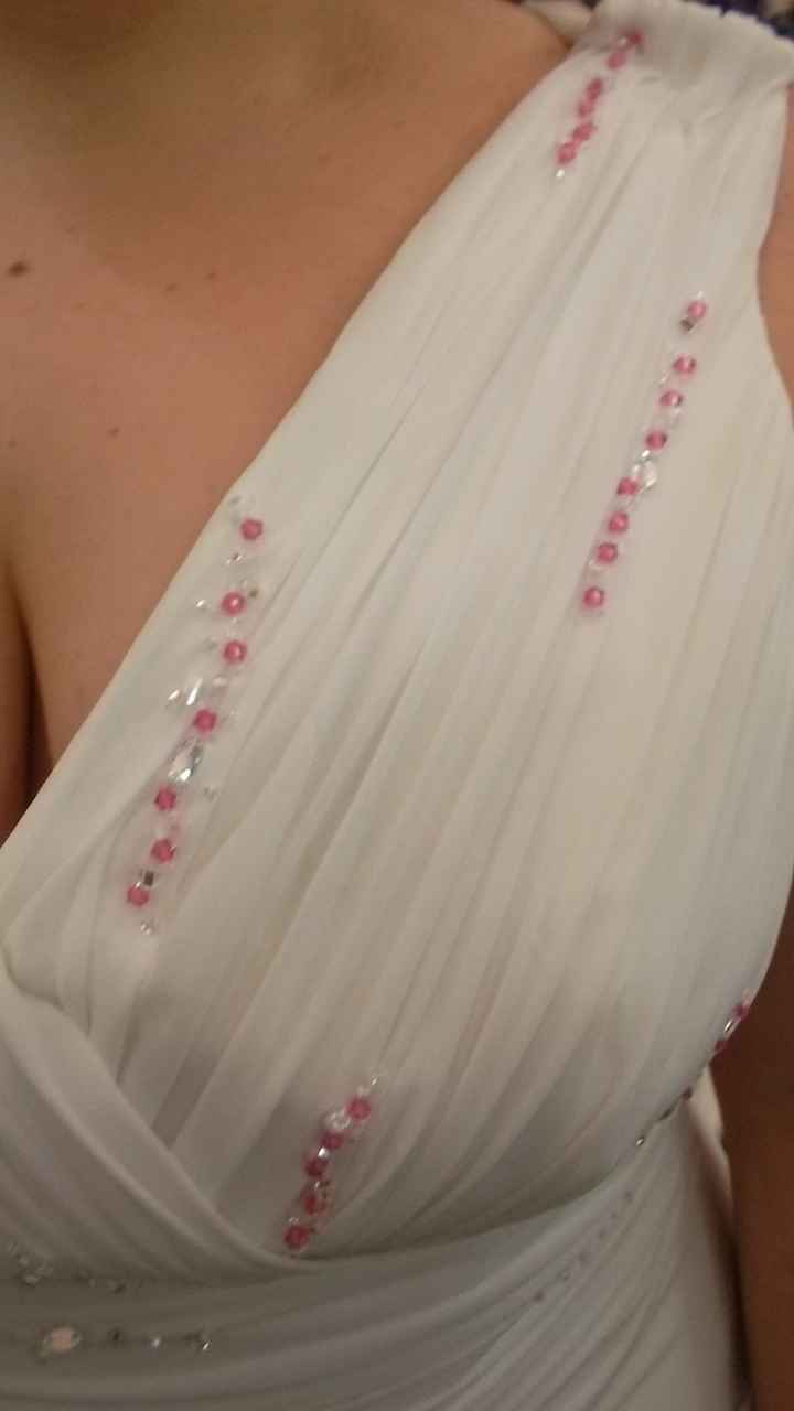 Dettagli fuxia vestito prima prova