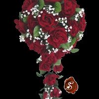 Bouquet a cascata rose rosse