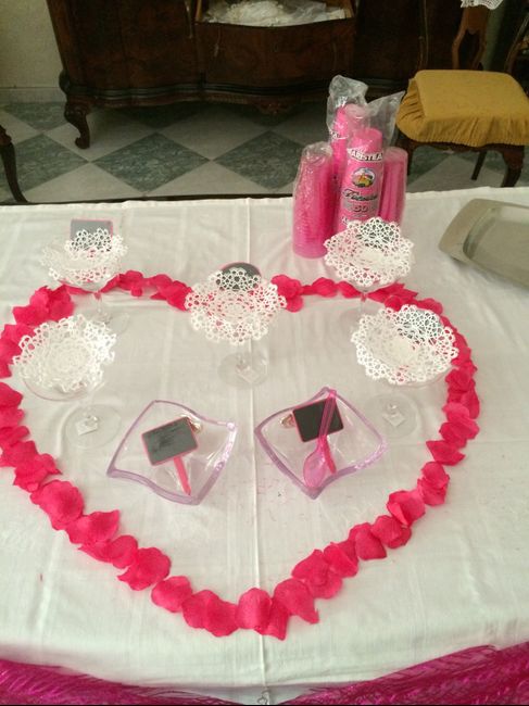 Dettaglio tavolo confettata