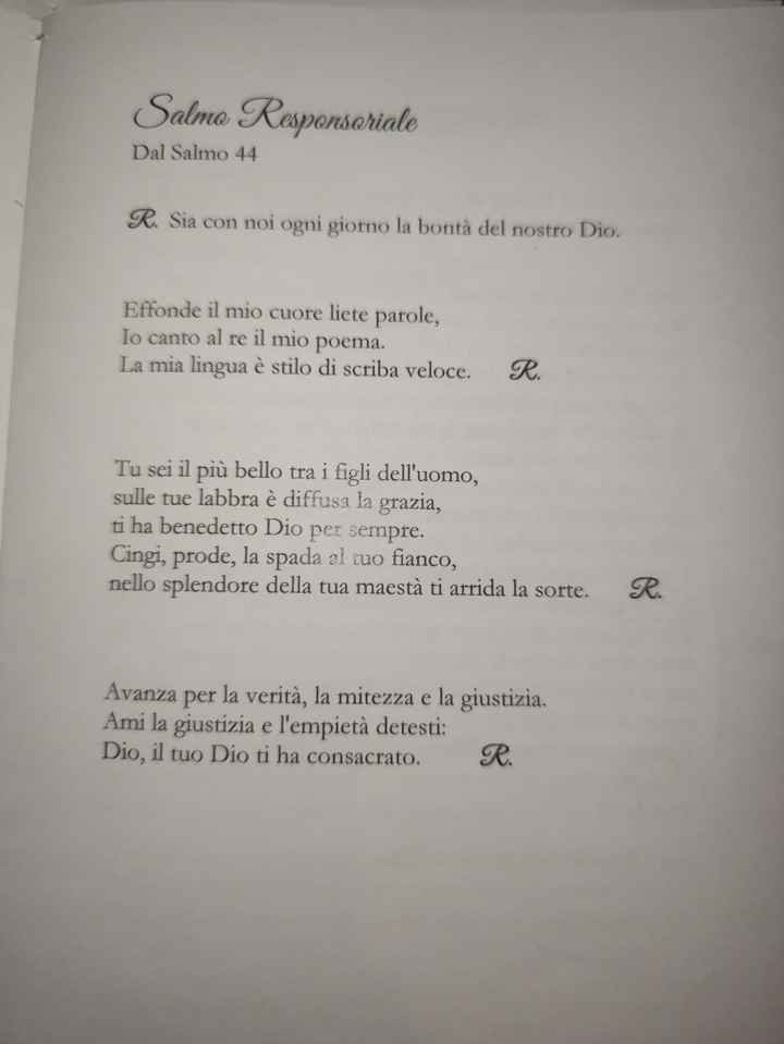 Libretto della messa realizzato da me - 2