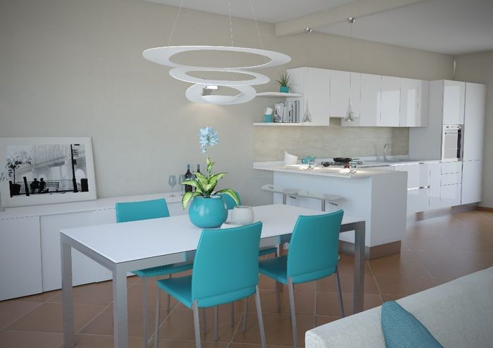 bianco, tiffany e tortora chiaro