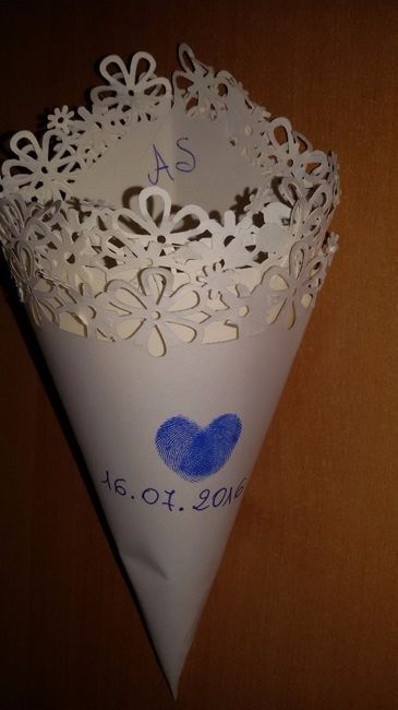 coni riso con impronte