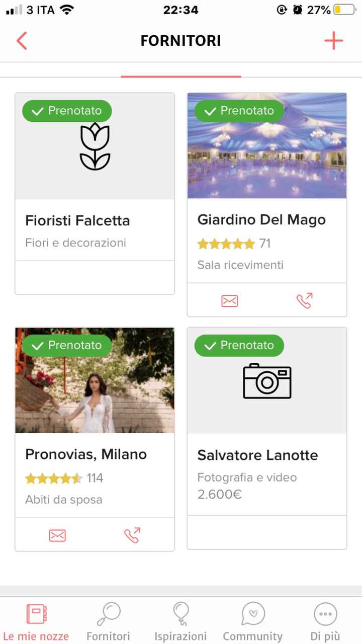 Condividi lo screenshot dei tuoi fornitori - 1