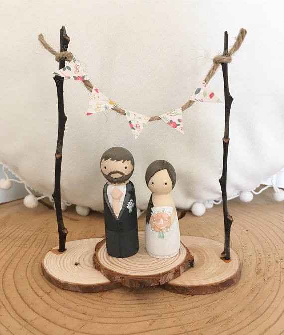 Etsy - Peg Dolls cake topper