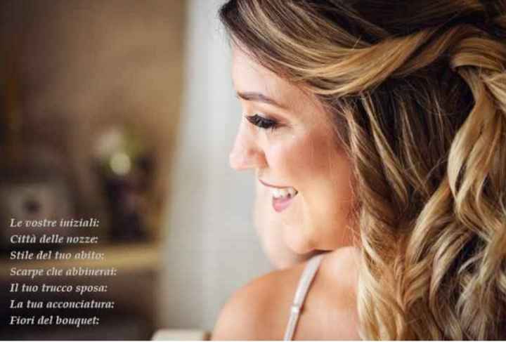 Condividi il tuo identikit sposa - 1