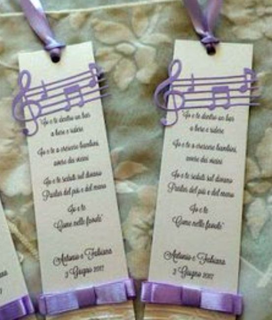 Cercasi idea segnaposto tema musica 2