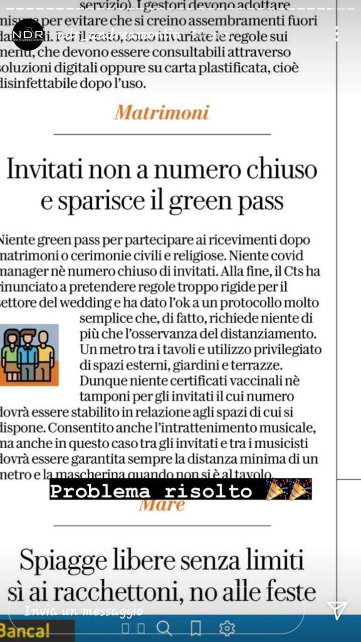 No green pass matrimonio - 1