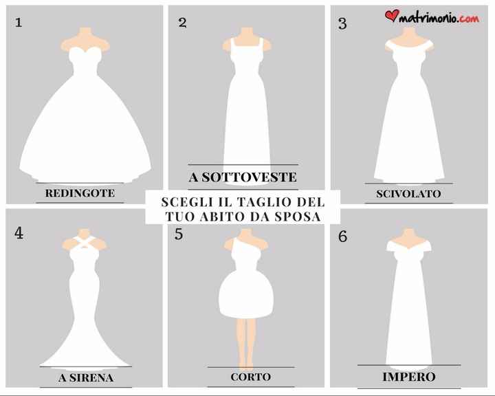 Componi il tuo look - scegli il taglio del tuo vestito da sposa