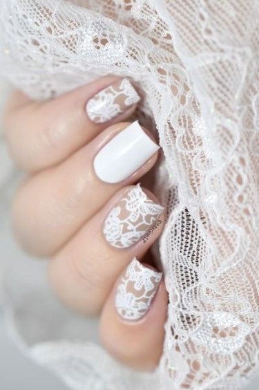 Nail art effetto pizzo