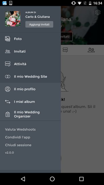 4) Collegamento link al vostro account di Matrimonio.com