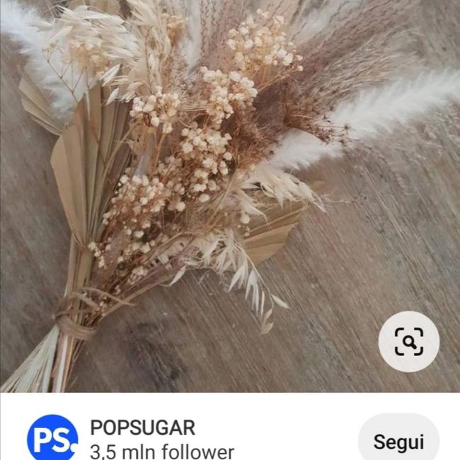 Fiori secchi nei decori e nel bouquet sposa 2