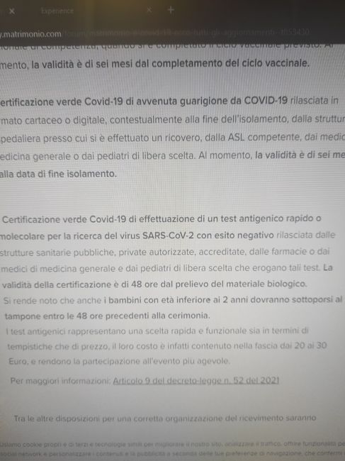 Green Pass...leggete è importante...attendiamo l'uscita sulla gazzetta ufficiale 2