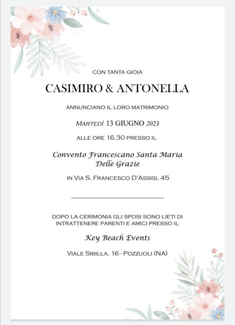 Partecipazioni per il mio matrimonio - 1