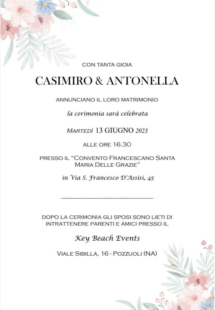 Partecipazioni per il mio matrimonio - 1