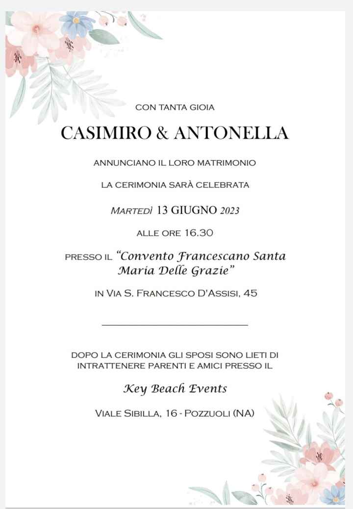 Partecipazioni per il mio matrimonio - 1