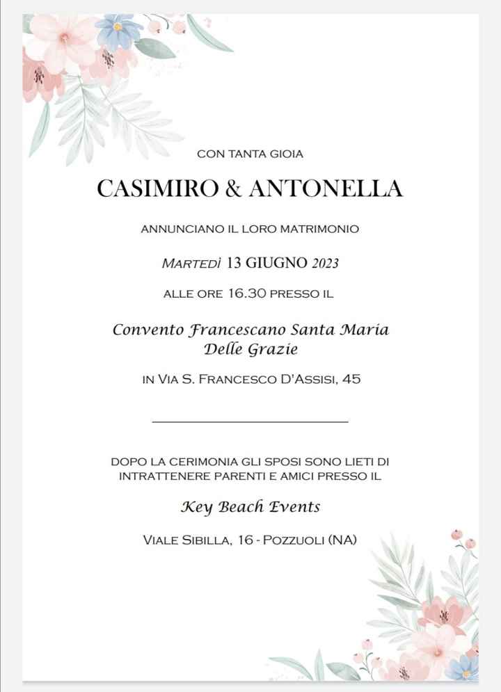 Partecipazioni per il mio matrimonio - 1